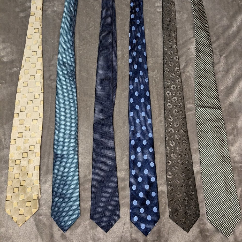 Lot of 12 assorted ties - Armani*Boss*Varvatos*Faconnable*Cardin*Dior